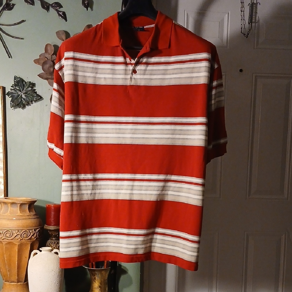 Old Skool Red Striped Men's Polo Shirt